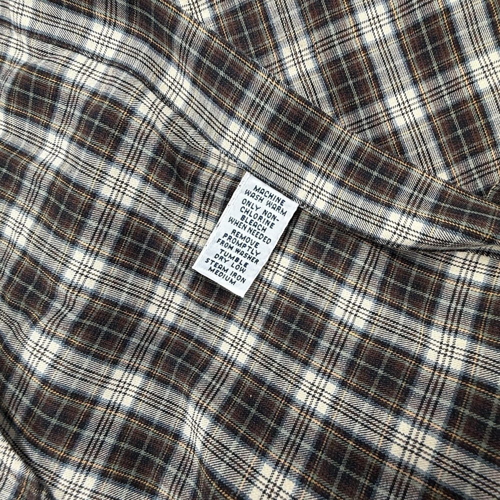 Vintage Ralph Lauren Shirt Mens Large Plaid Button Up Classic Pony Brown - Picture 3 of 6
